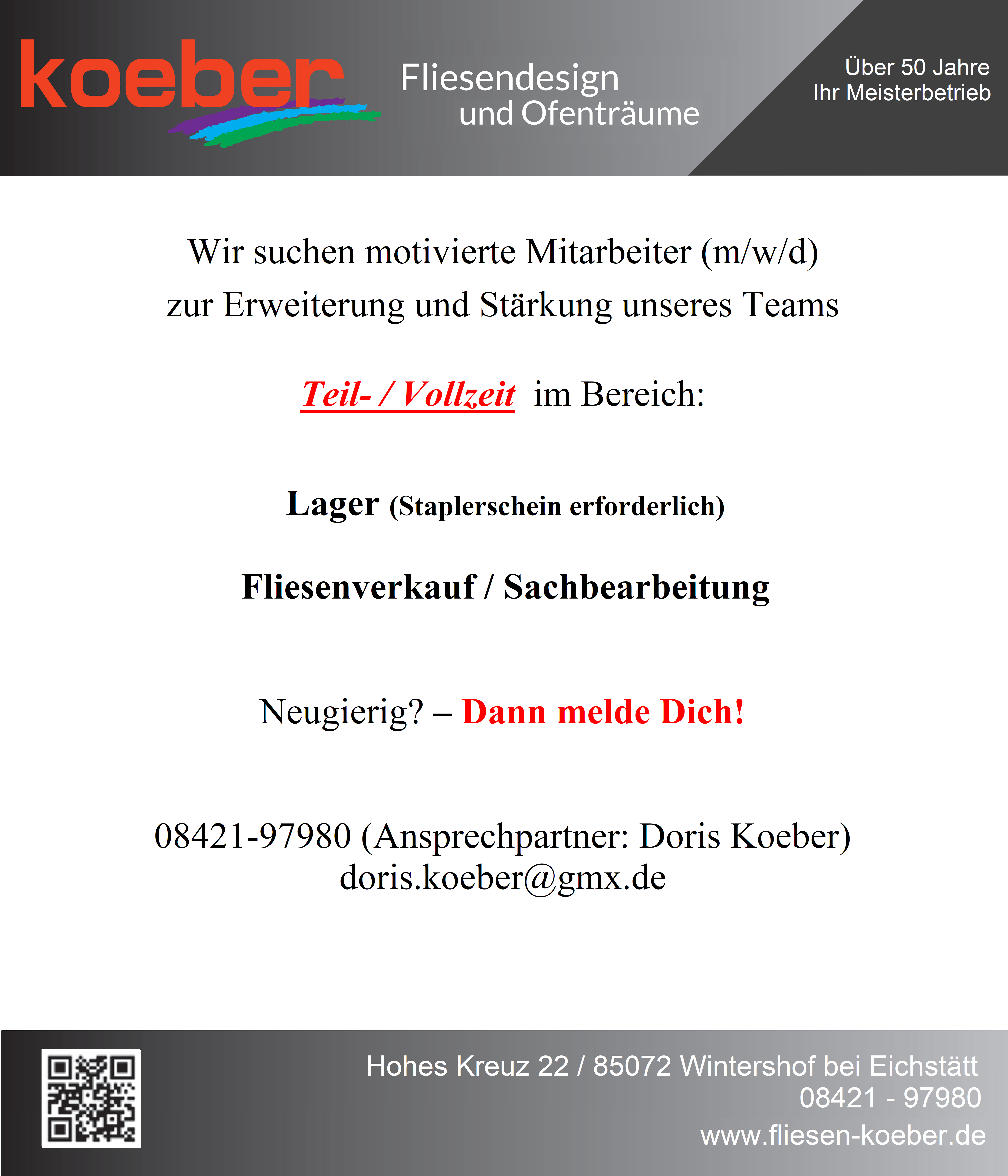 Stellenanzeige